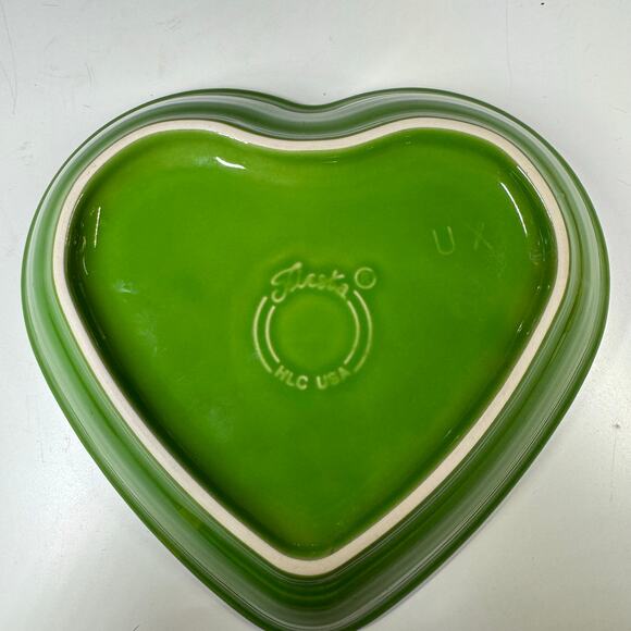 Fiesta Lemongrass Heart Bowl 8” HLC USA Ceramic Dishware - Picture 2 of 7